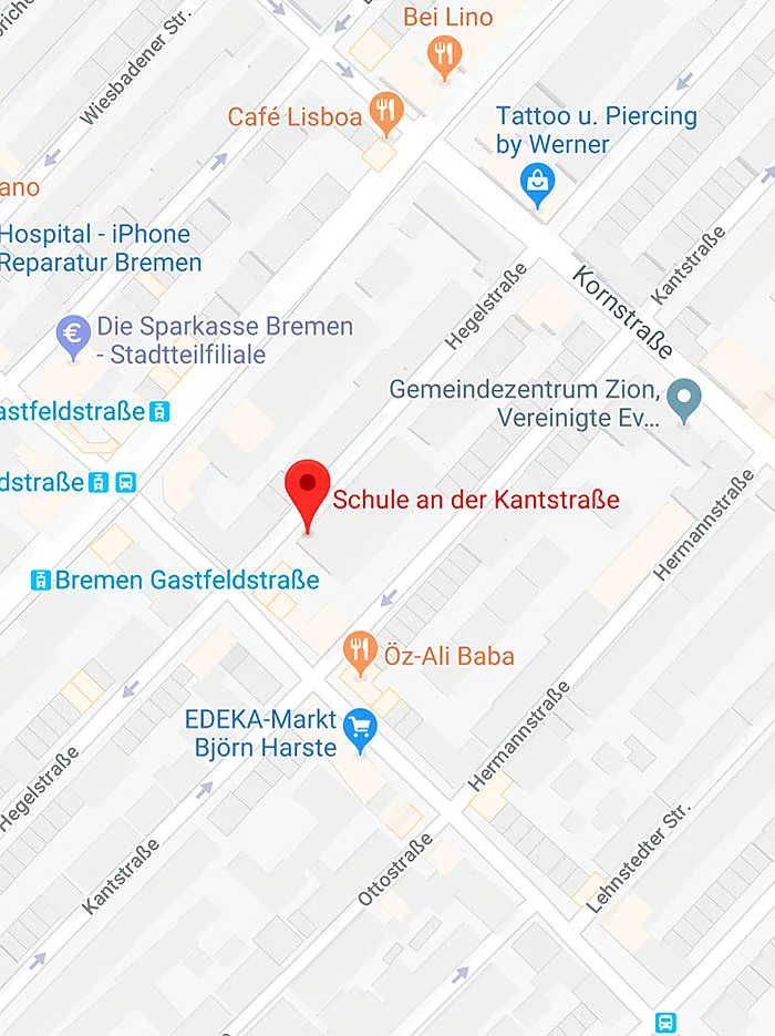 Ein Lageplan der Schule