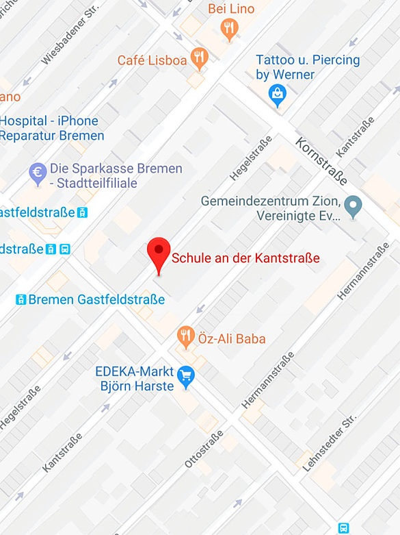 Ein Lageplan der Schule